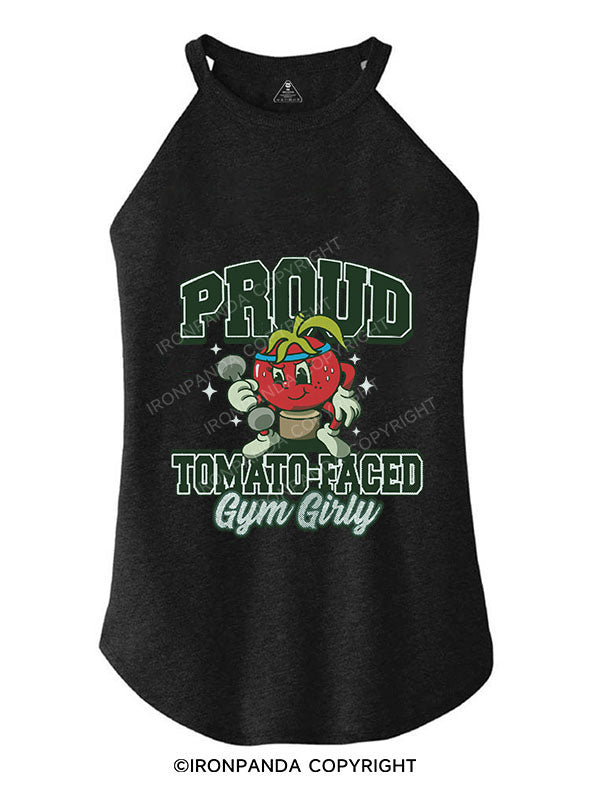 PROUD TOMATO-FACED GYM GIRLY CROP TOPS TRI ROCKER COTTON TANK