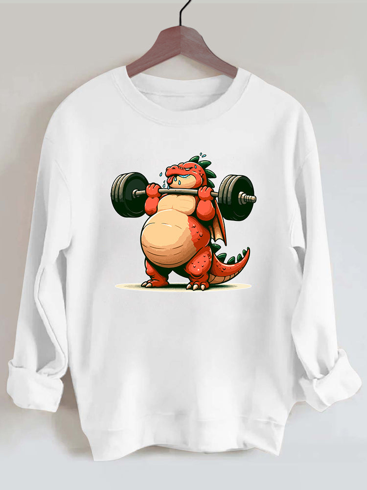 Fat Dinosaur Lift Heavy Gym Sweatshirt