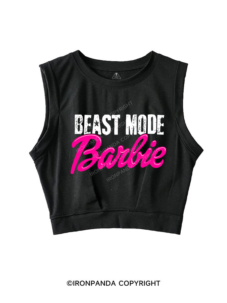 BEAST MODE BARBIE SLEEVELESS CROP TOPS