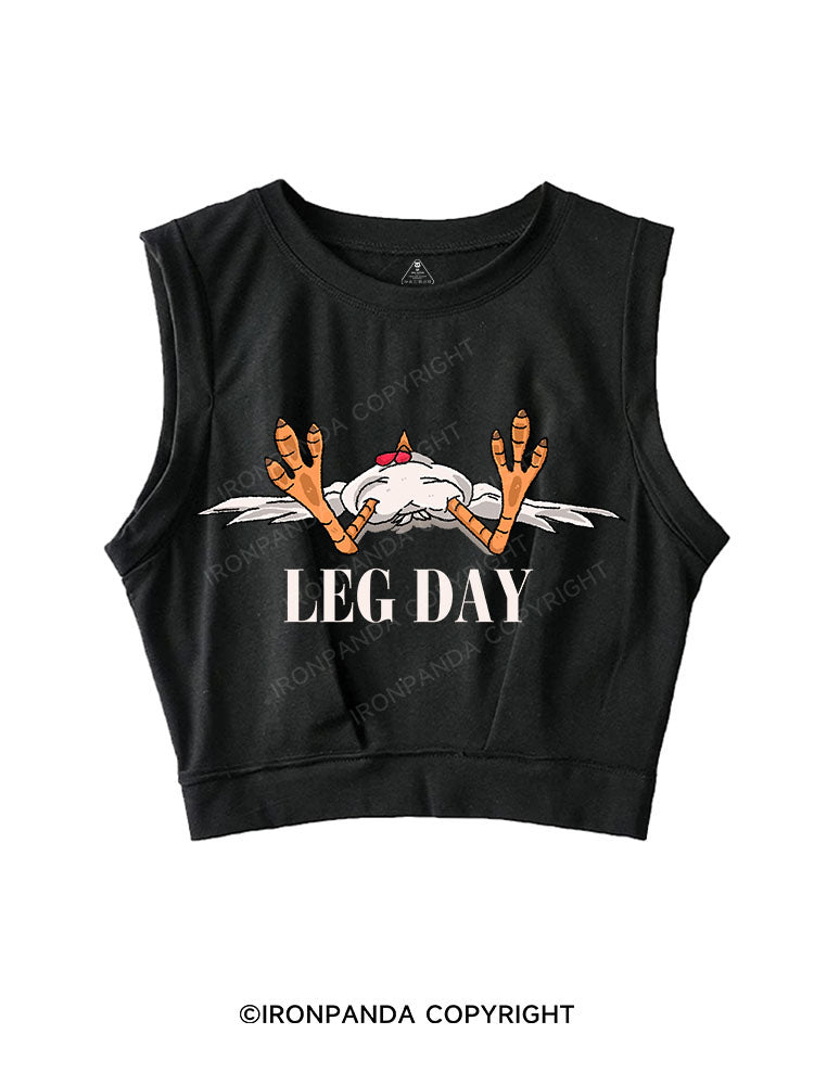 Leg Day SLEEVELESS CROP TOPS