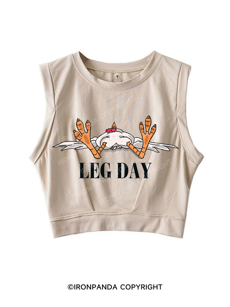 Leg Day SLEEVELESS CROP TOPS