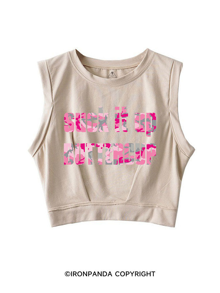 SUCK IT UP SLEEVELESS CROP TOPS