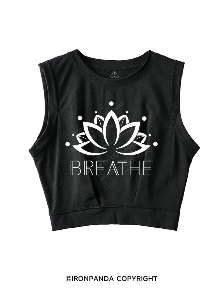 BREATHE TRI SLEEVELESS CROP TOPS