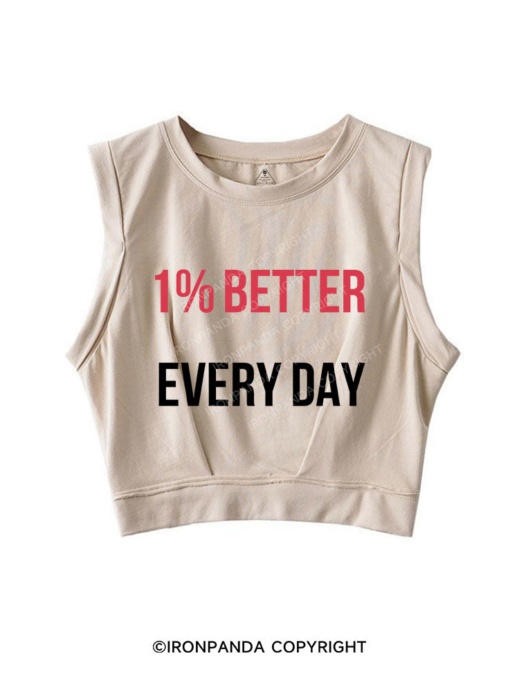 1% BETTER EVERYDAY SLEEVELESS CROP TOPS