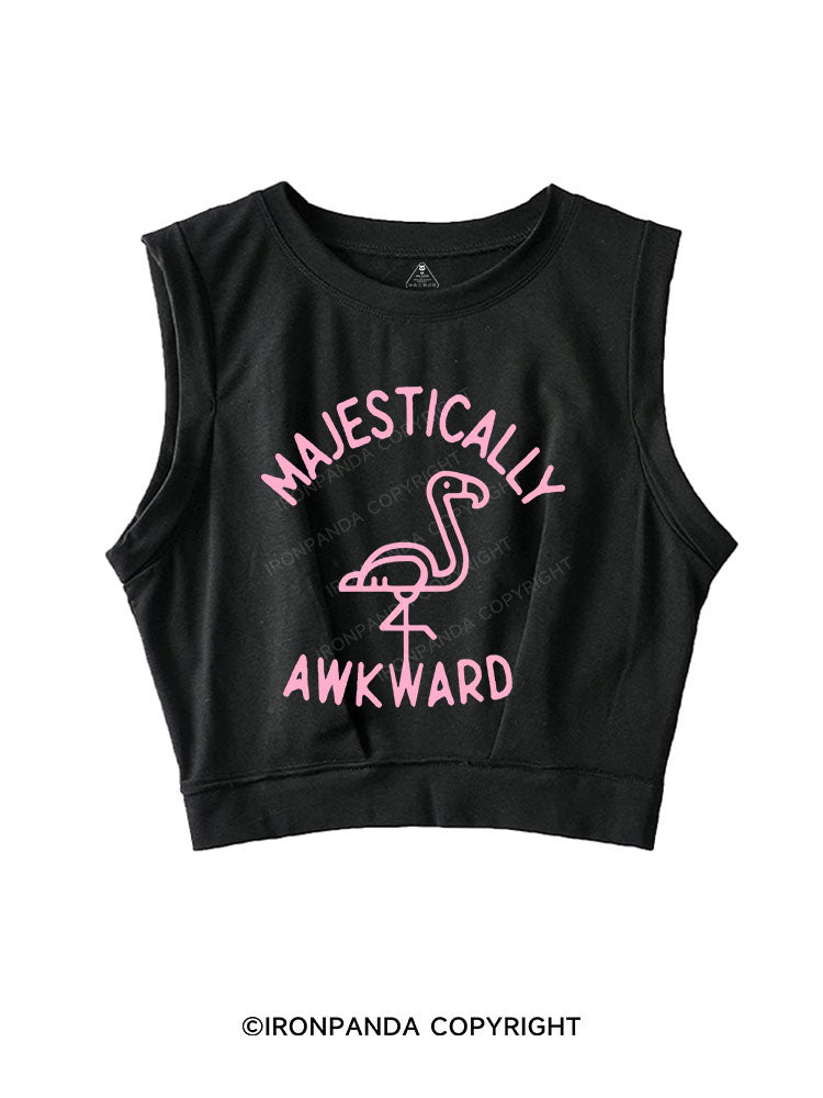 Majestically Awkward Sleeveless Crop Tops