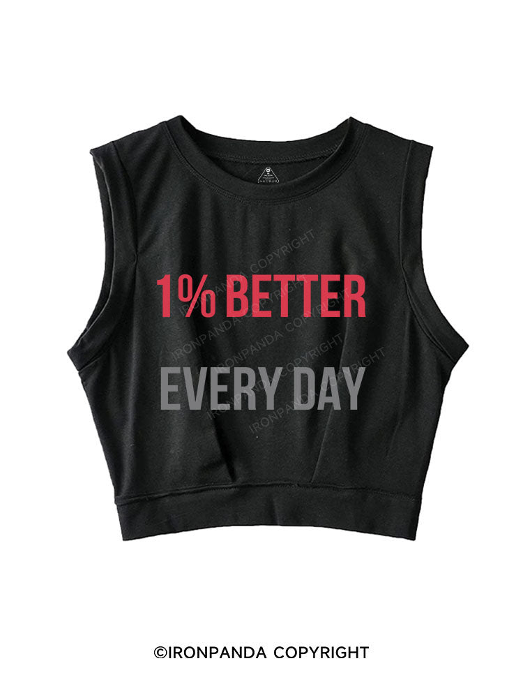 1% BETTER EVERYDAY SLEEVELESS CROP TOPS