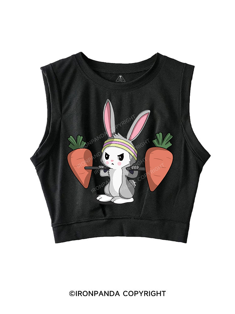 SQUAT RABBIT SLEEVELESS CROP TOPS