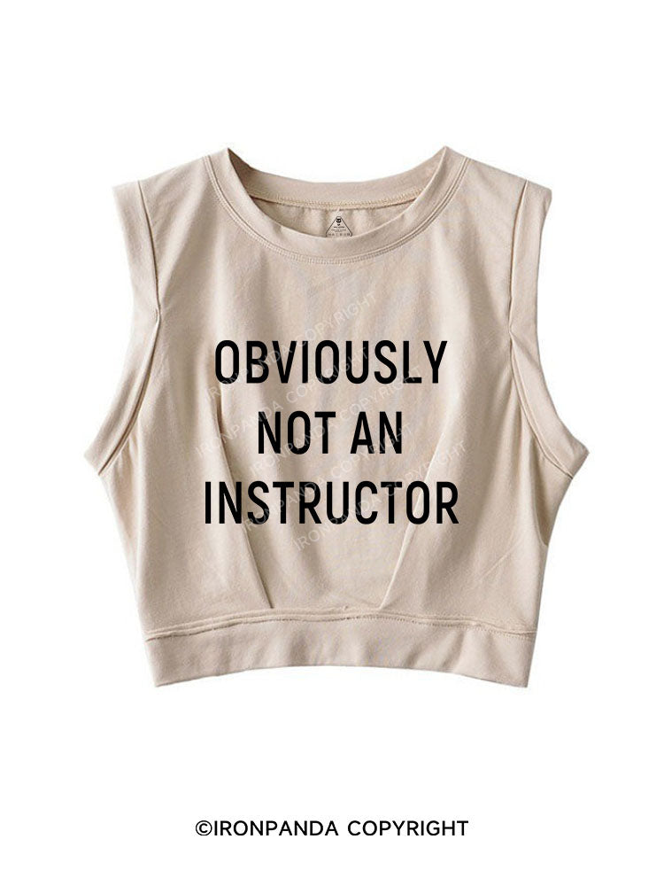 NOT AN INSTRUCTOR Sleeveless Crop Tops