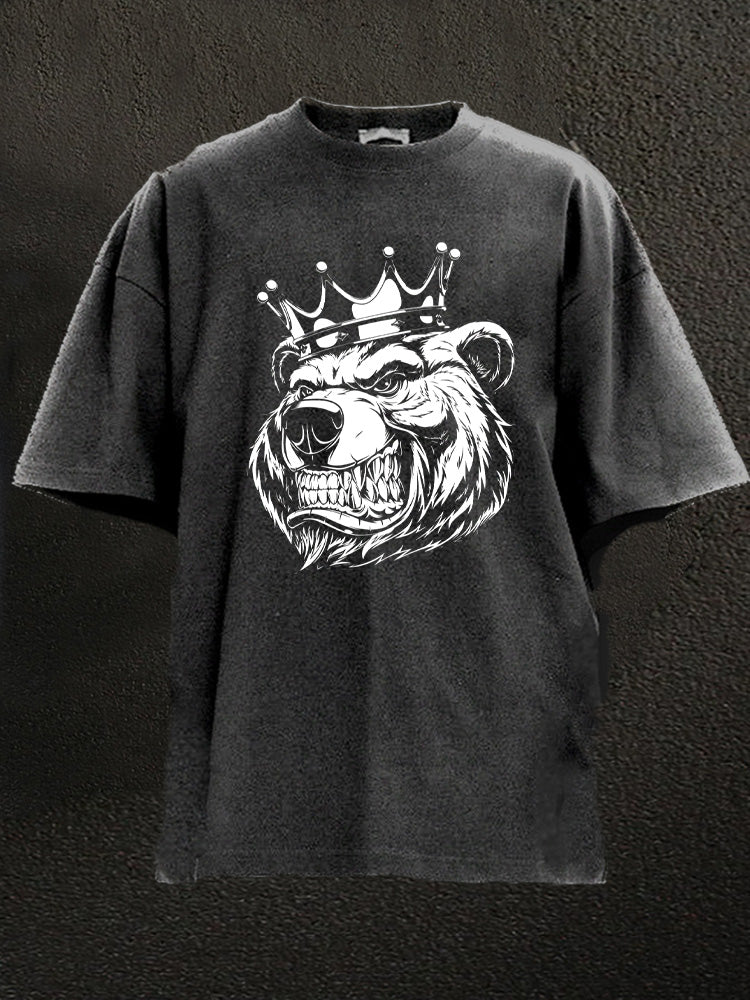 Bear King Washed Gym Shirt