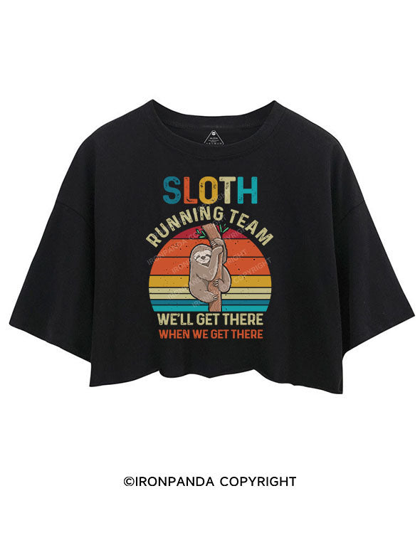 SLOTH RUNNING TEAM Crop Tops