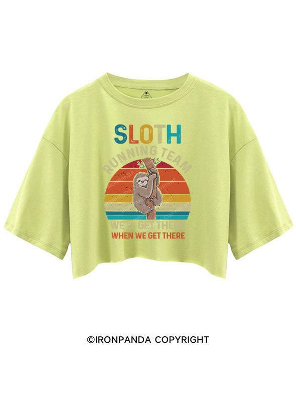 SLOTH RUNNING TEAM Crop Tops