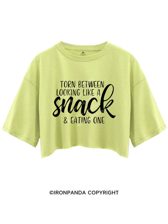 TORN BETWEEN A SNACK AND EAT ONE Crop Tops