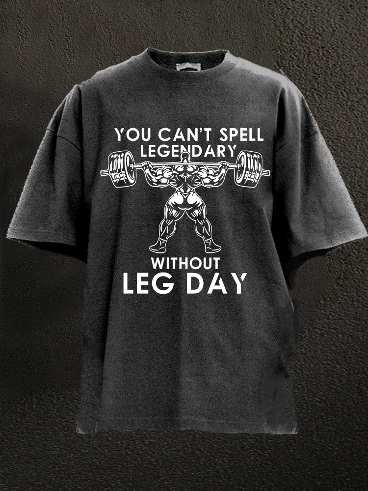 Without LEG DAY Washed Gym Shirt