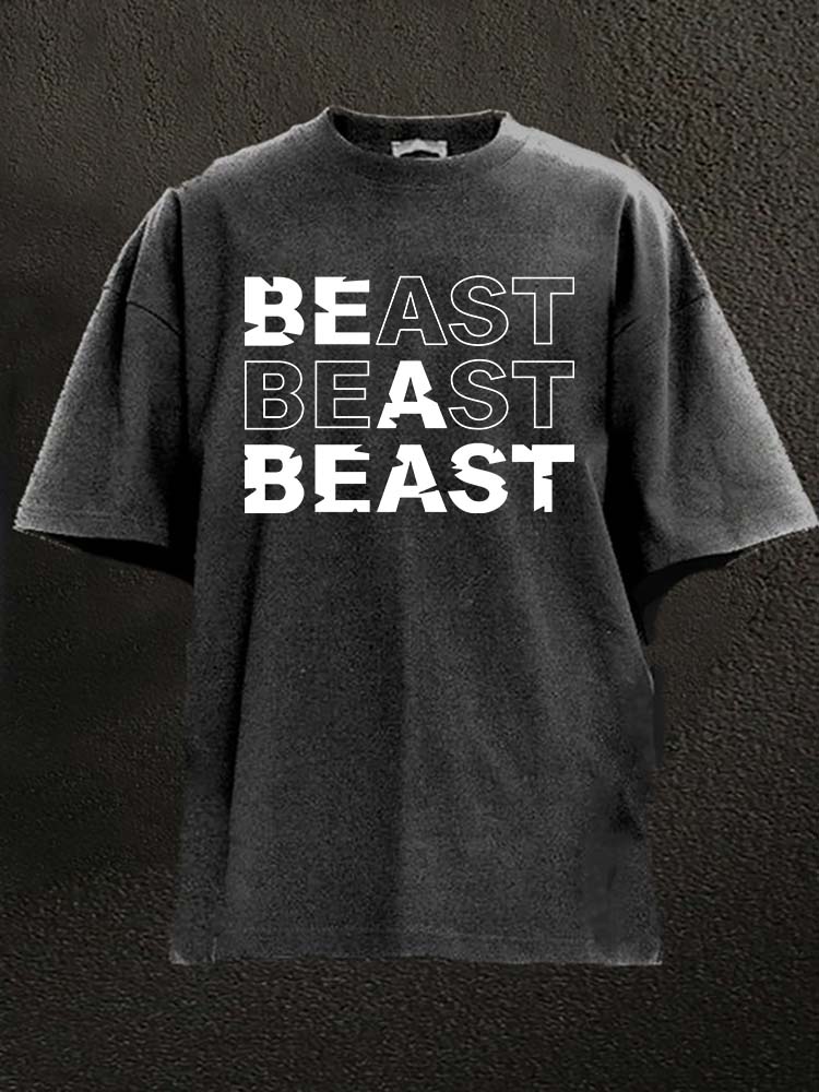 Be A Beast Washed Gym Shirt