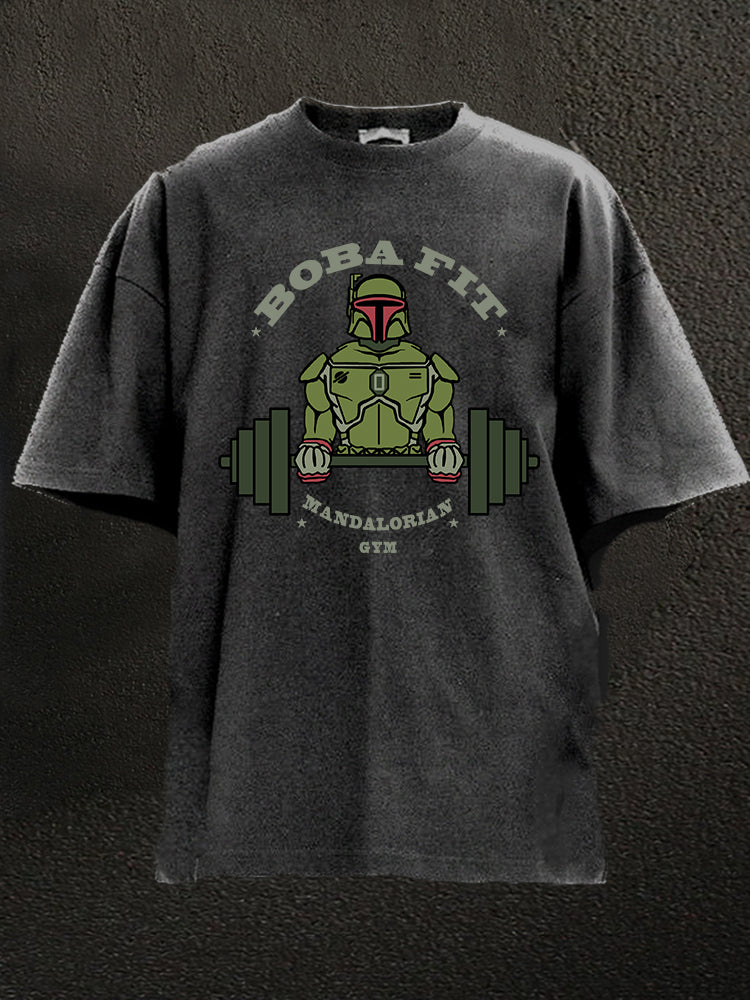 boba fit resistance traning Washed Gym Shirt