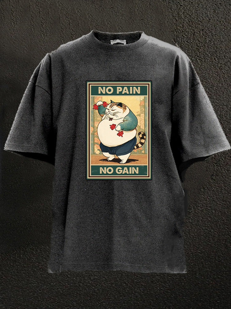 No Pain No Gain Washed Gym Shirt