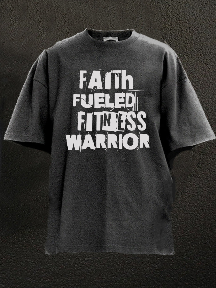 faith fueded fitness warrior Washed Gym Shirt