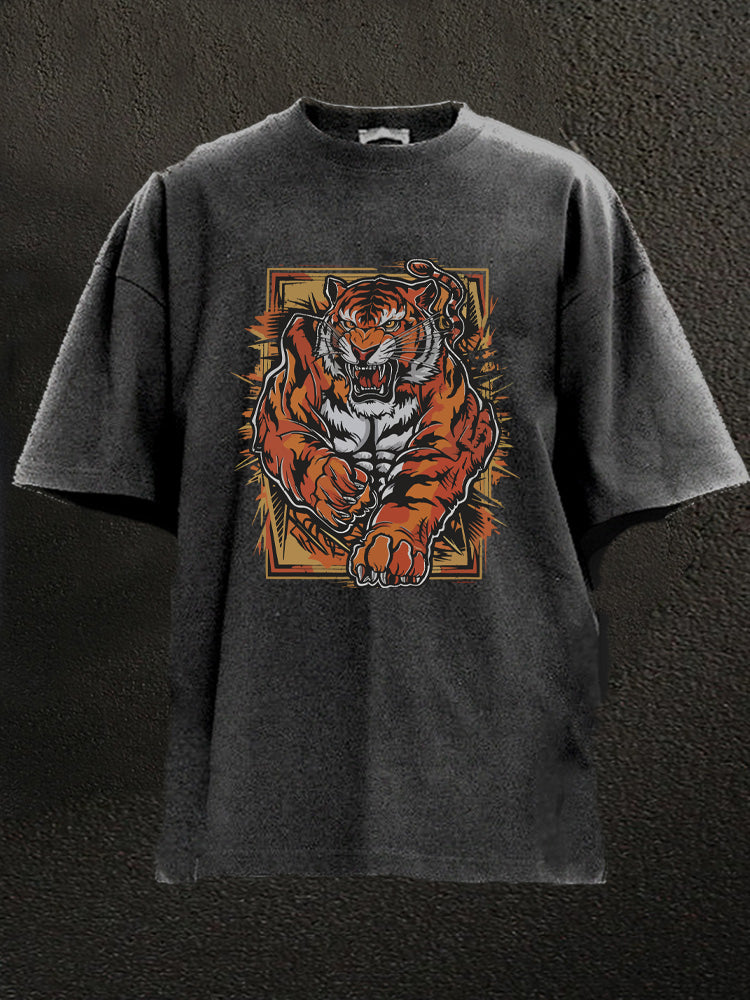 Fierce Tiger Washed Gym Shirt