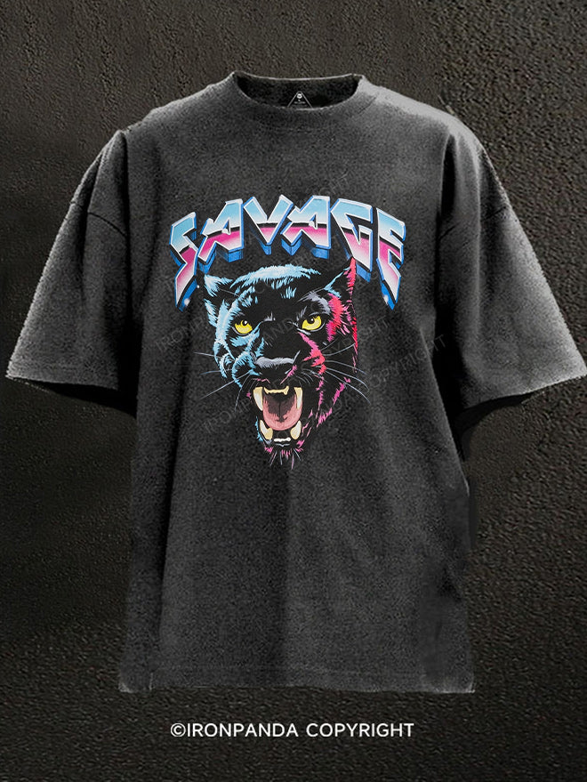 Savage Pather Washed Gym Shirt