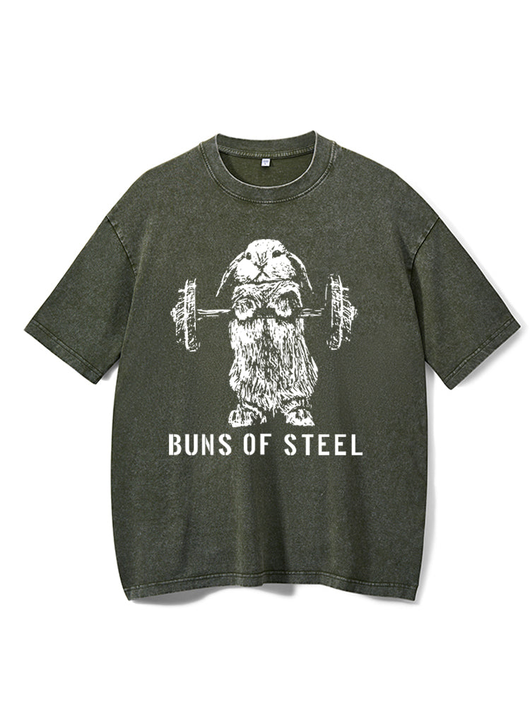 Muscles of Steel Washed Gym Shirt