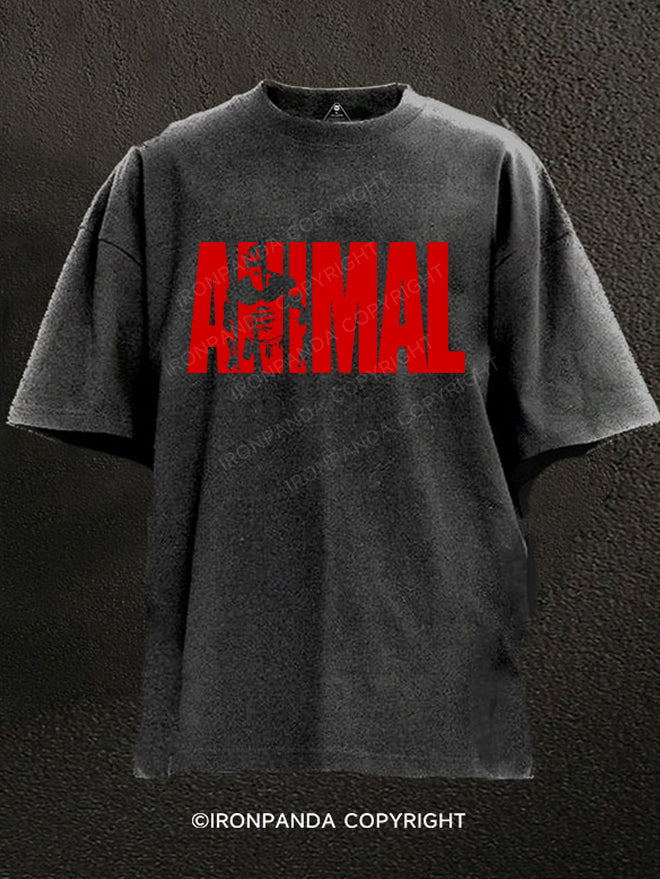 Gym Animal Washed Gym Shirt