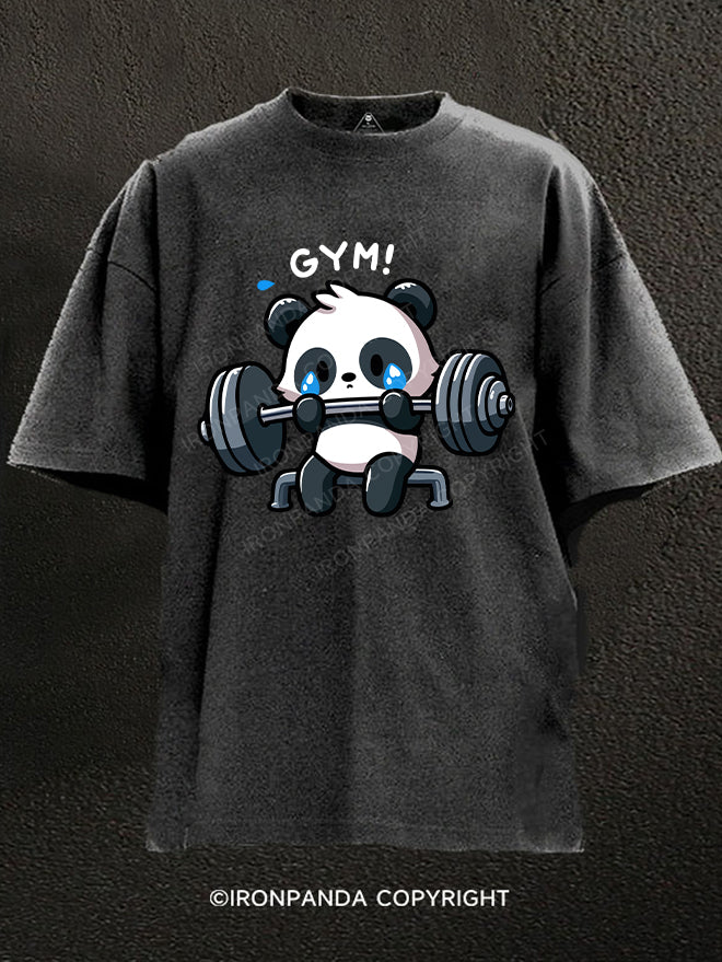 Panda and gym Washed Gym Shirt