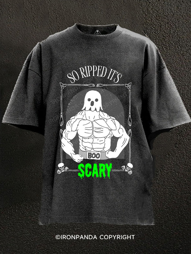 So ripped it’s scary Ghost Washed Gym Shirt