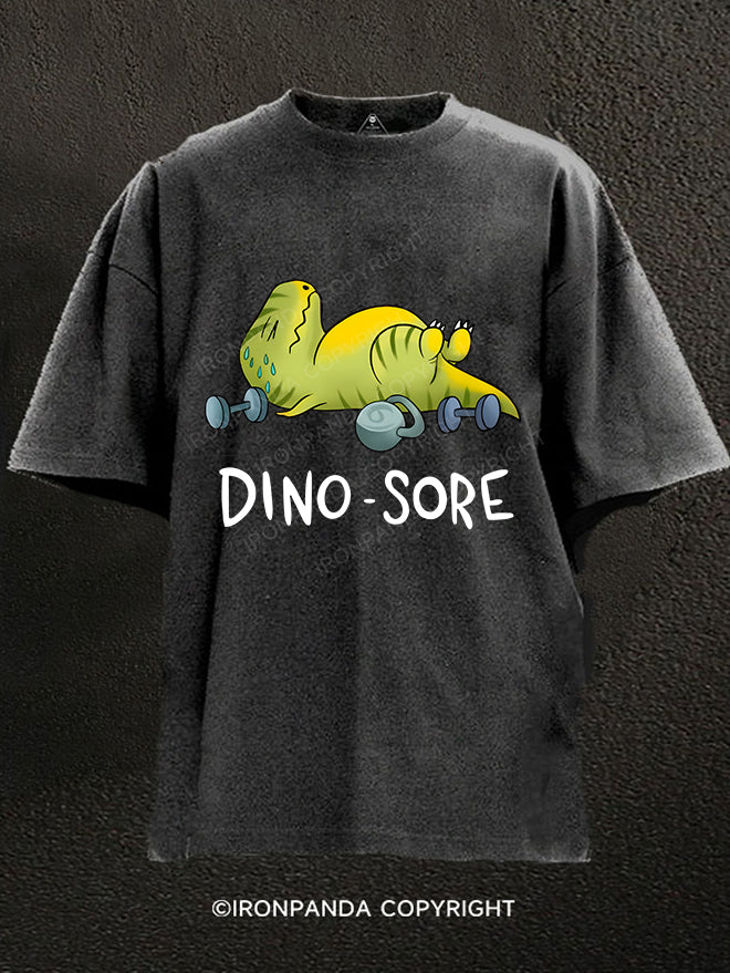 Dinosaur sore from gym Washed Gym Shirt