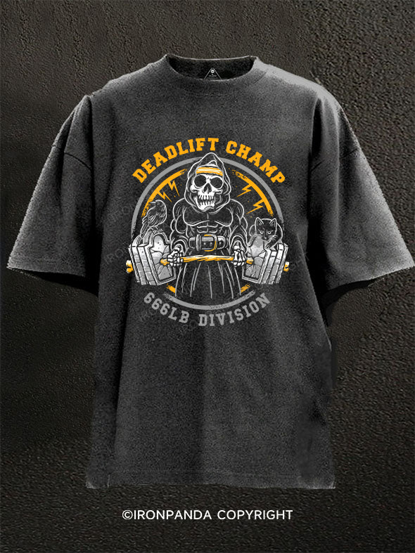 Deadlift Champ Washed Gym Shirt