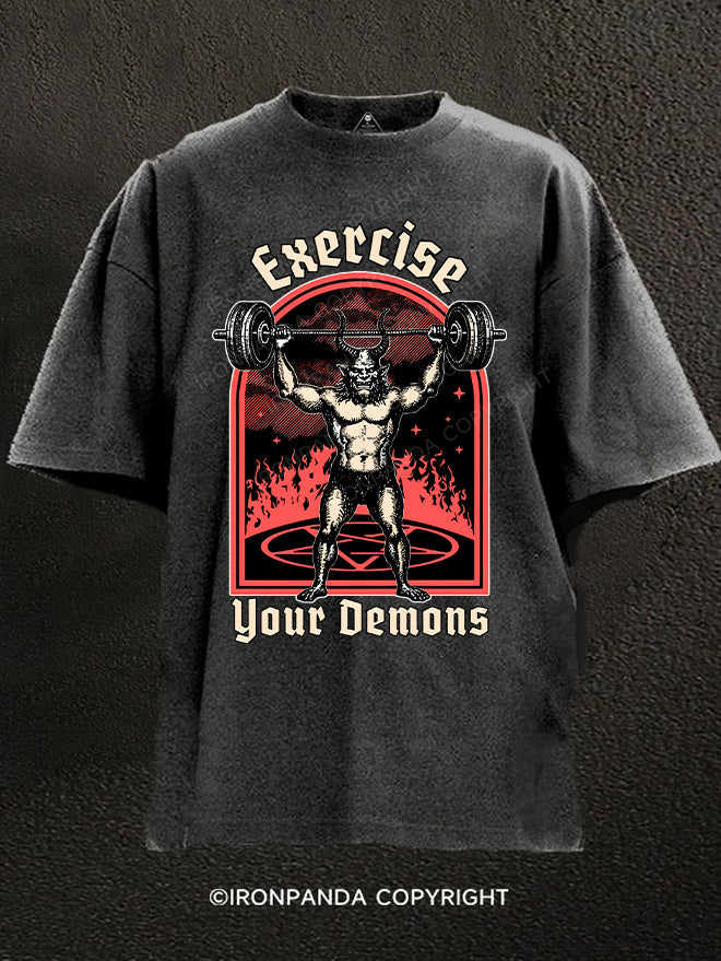 Exercise Your Demons Washed Gym Shirt