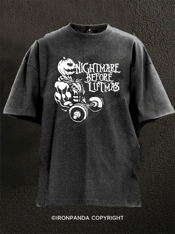 Home Halloween Nightmare Before Liftmas Washed Gym Shirt