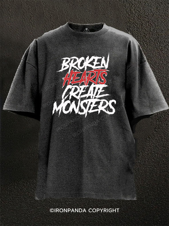 Broken Hearts Create Monsters Washed Gym Shirt