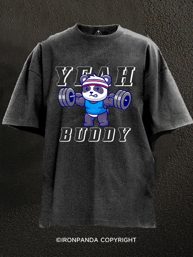 GYM YEAH BUDDY Washed Gym Shirt