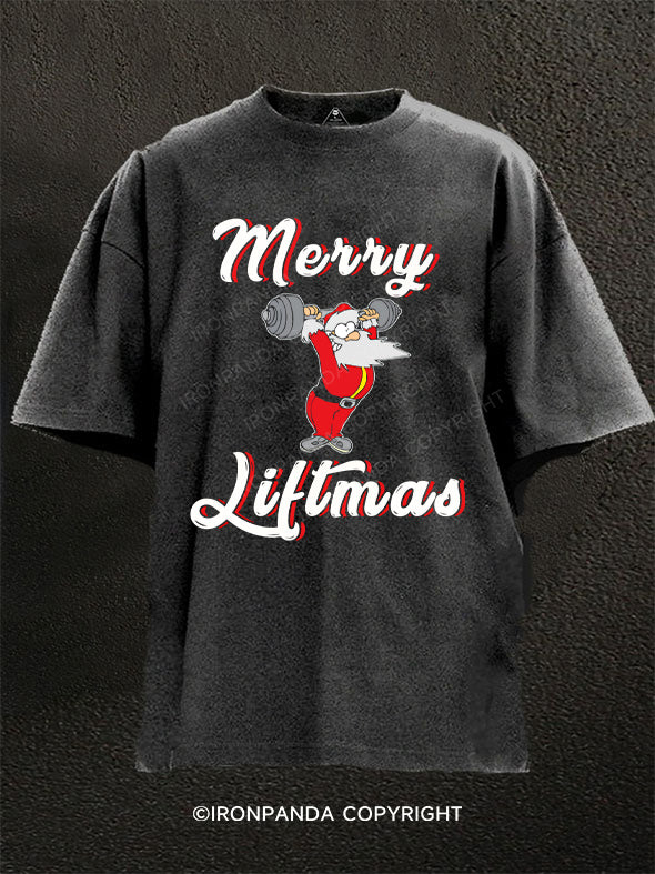 Merry Liftmas Washed Gym Shirt