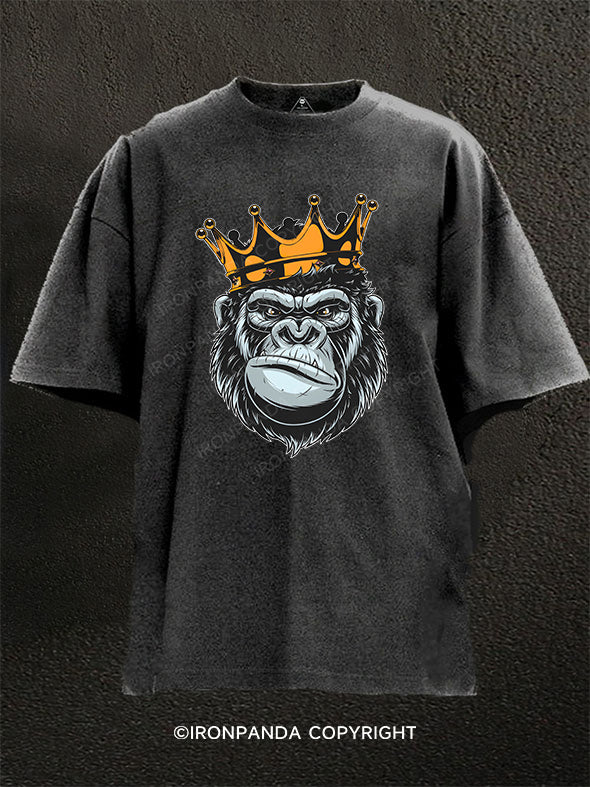 King Gorilla in Golden Washed Gym Shirt