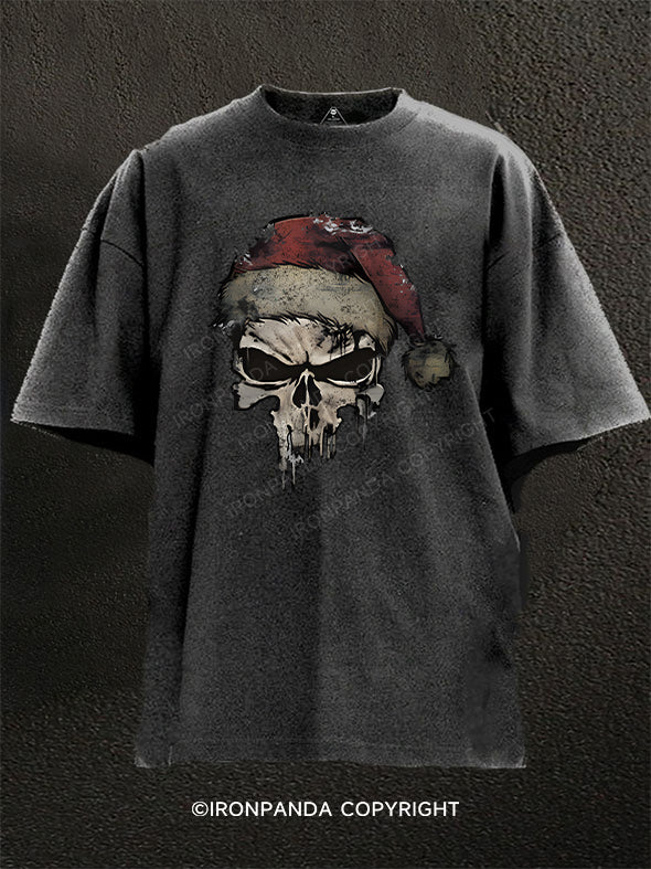 Christmas Skeleton Washed Gym Shirt