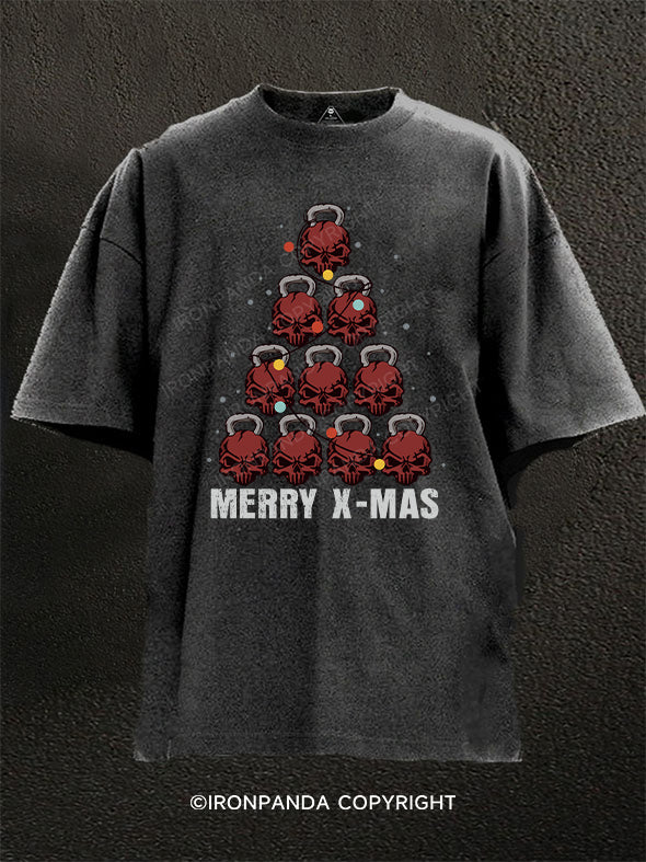 Merry X-Mas Washed Gym Shirt