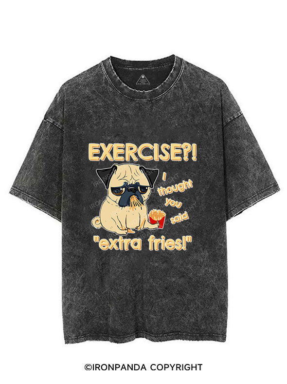 Pug with Extra Fries Vintage Gym Shirt