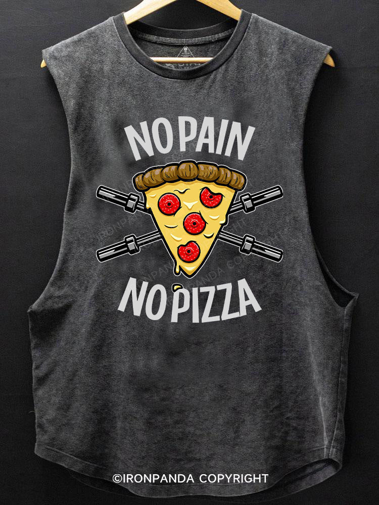 No Pain No Pizza Scoop Bottom Cotton Tank