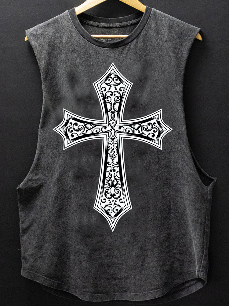 Cross Scoop Bottom Cotton Tank