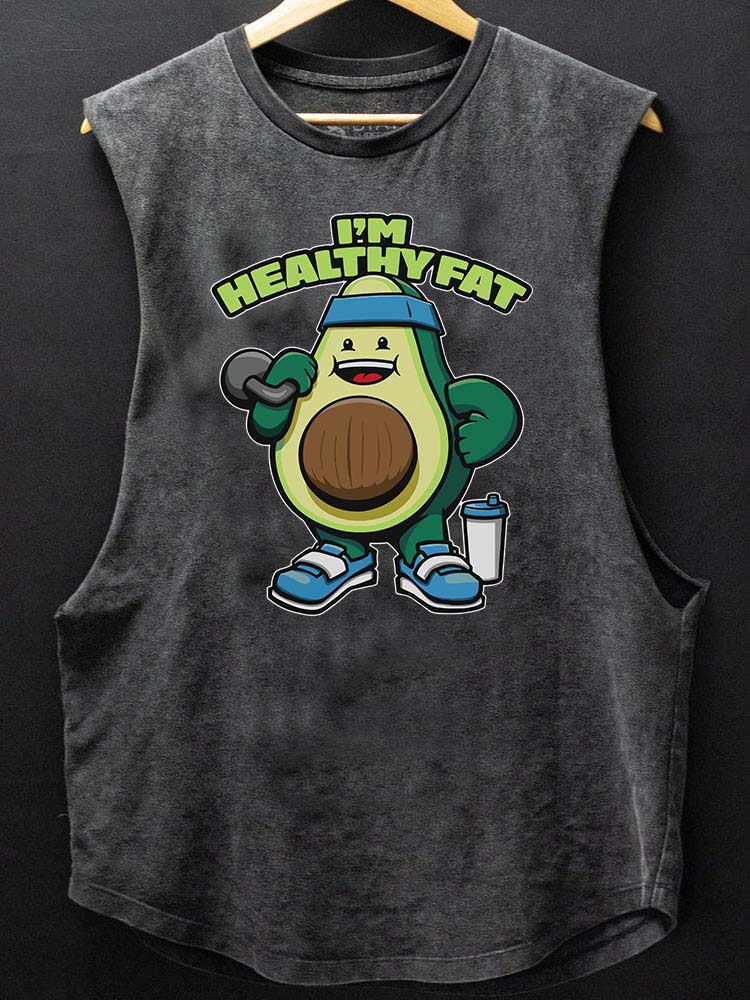 I'm Healthy Fat Avocado SCOOP BOTTOM COTTON TANK