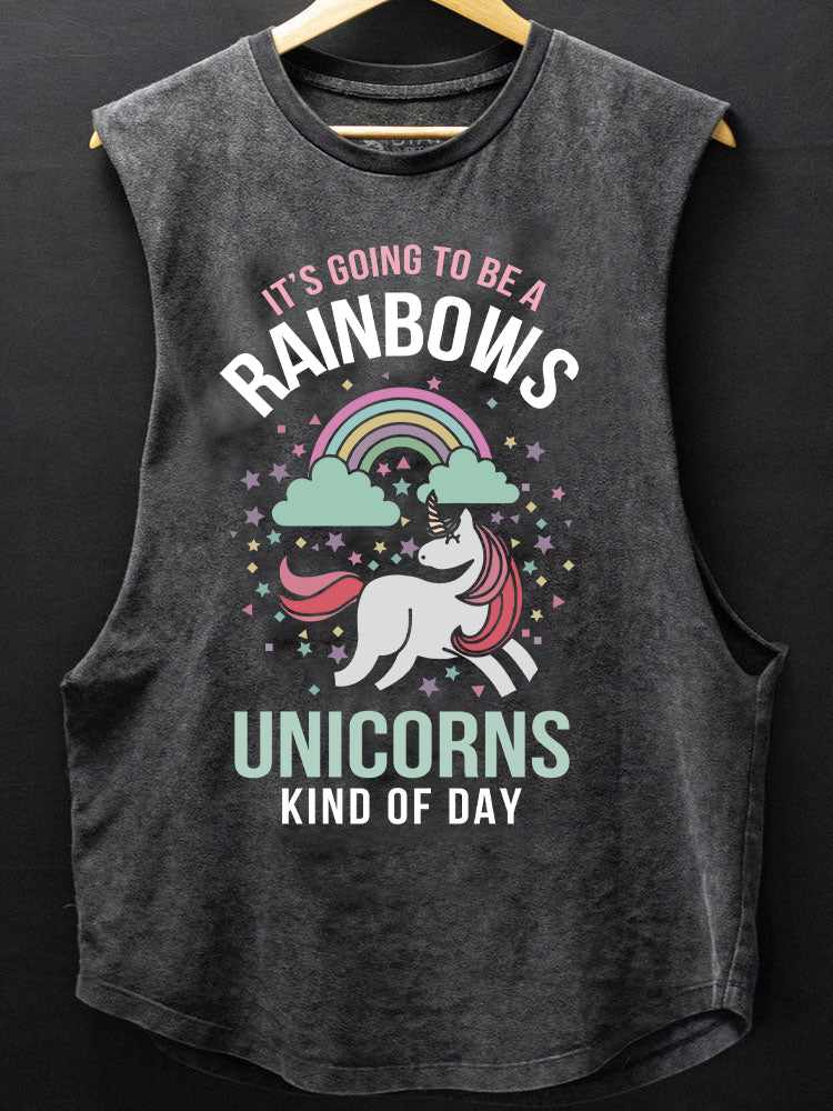 Unicorns kind of day SCOOP BOTTOM COTTON TANK