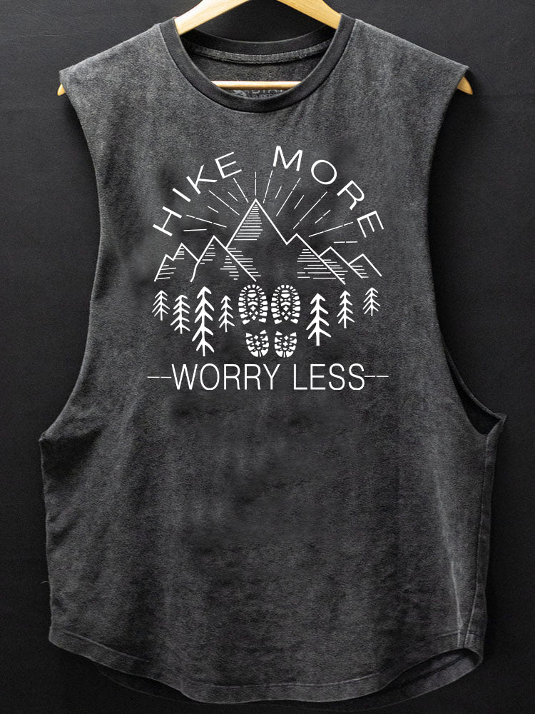 Hike More Worry Less SCOOP BOTTOM COTTON TANK