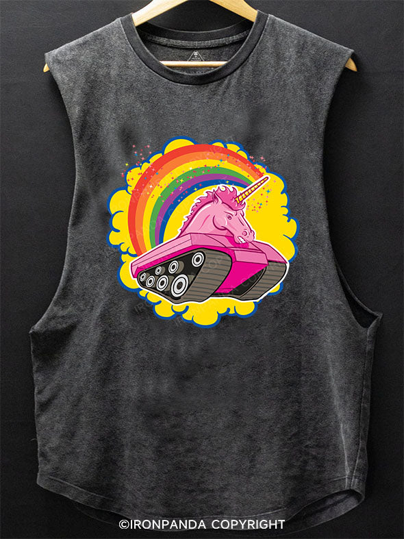 Unicorn War Scoop Bottom Cotton Tank