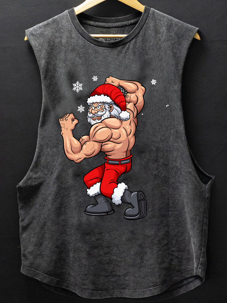 bobybuilder santa claus SCOOP BOTTOM COTTON TANK