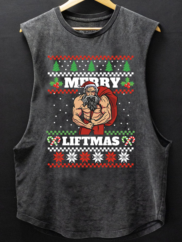 merry liftmas christmas SCOOP BOTTOM COTTON TANK