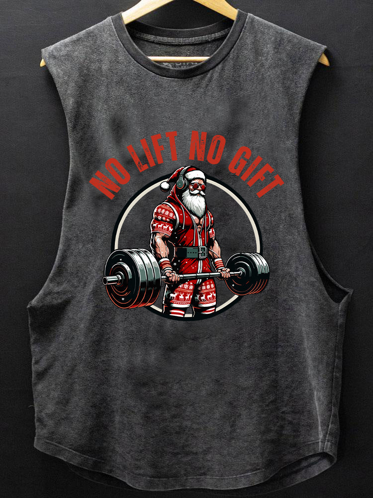 no lift no gift santa deadlift SCOOP BOTTOM COTTON TANK