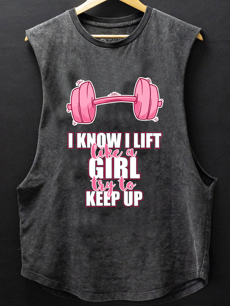 LIFT LIKE A GIRL KEEP UP SCOOP BOTTOM COTTON TANK