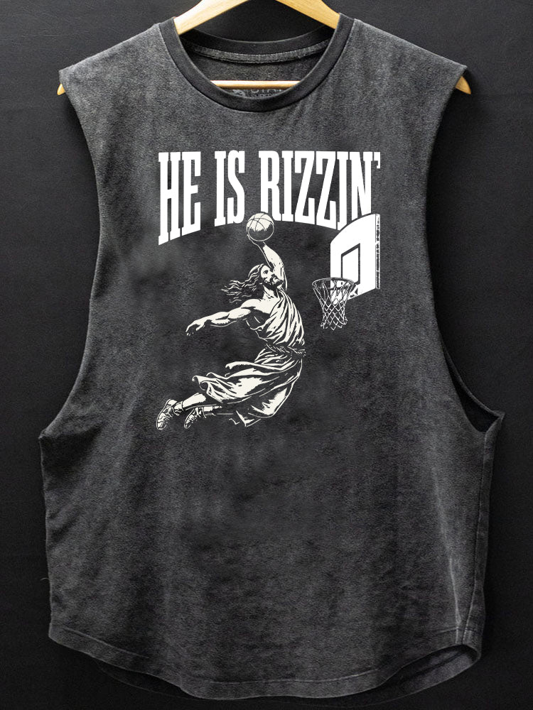 he is rizzin' SCOOP BOTTOM COTTON TANK