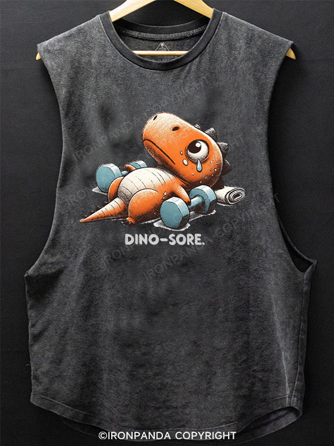 Dino-Sore  After Workout SCOOP BOTTOM COTTON TANK